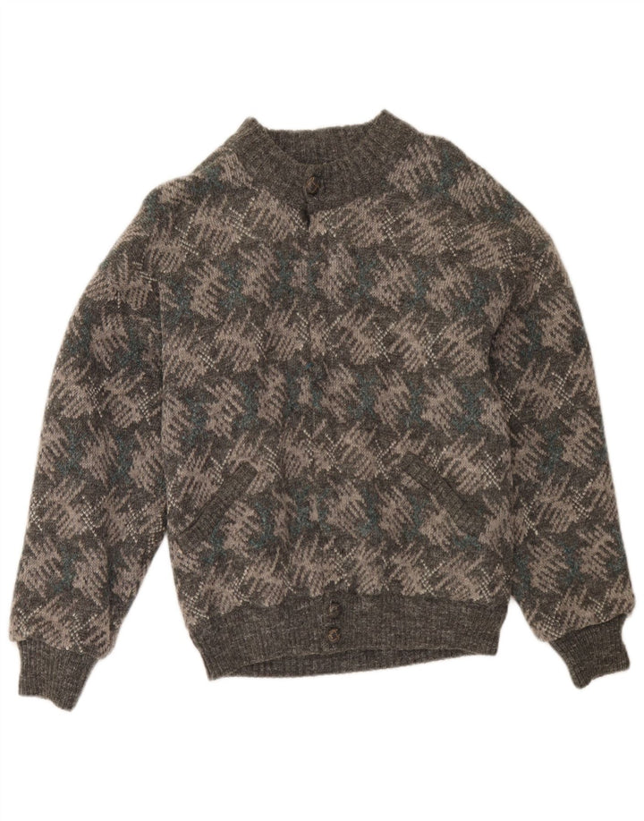 Pulover Cardigan Vintage pentru Barbati IT 48 Medium Gri Geometric