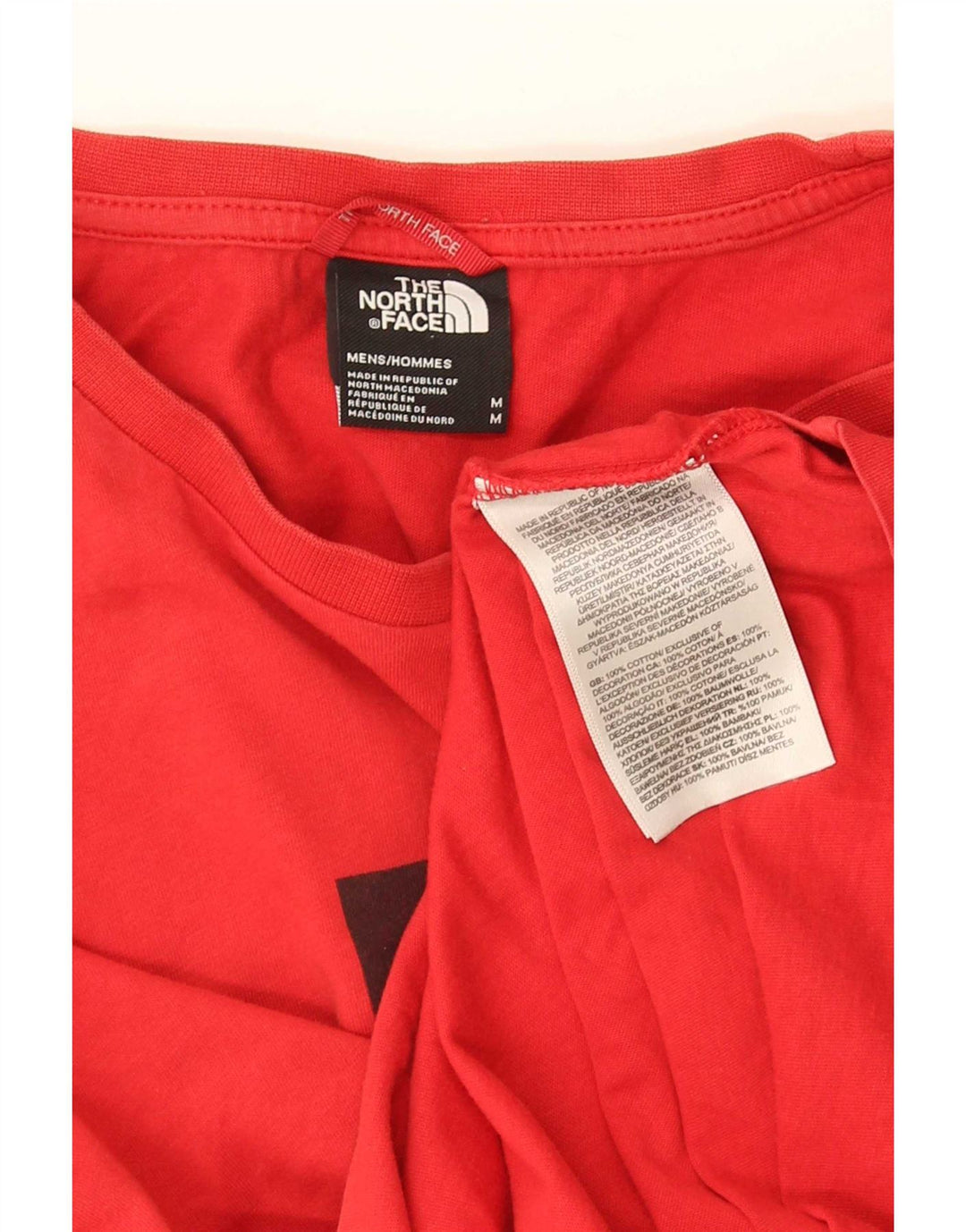 Tricou grafic pentru bărbați The North Face Top din bumbac roșu mediu