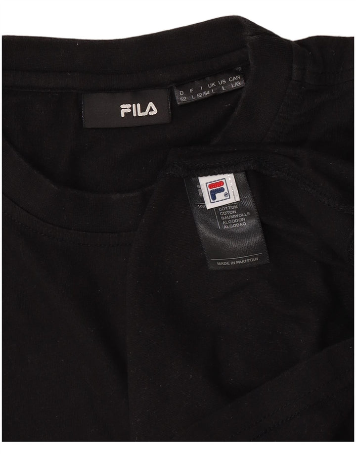 Tricou Bărbați Fila Top Mare Bumbac Negru
