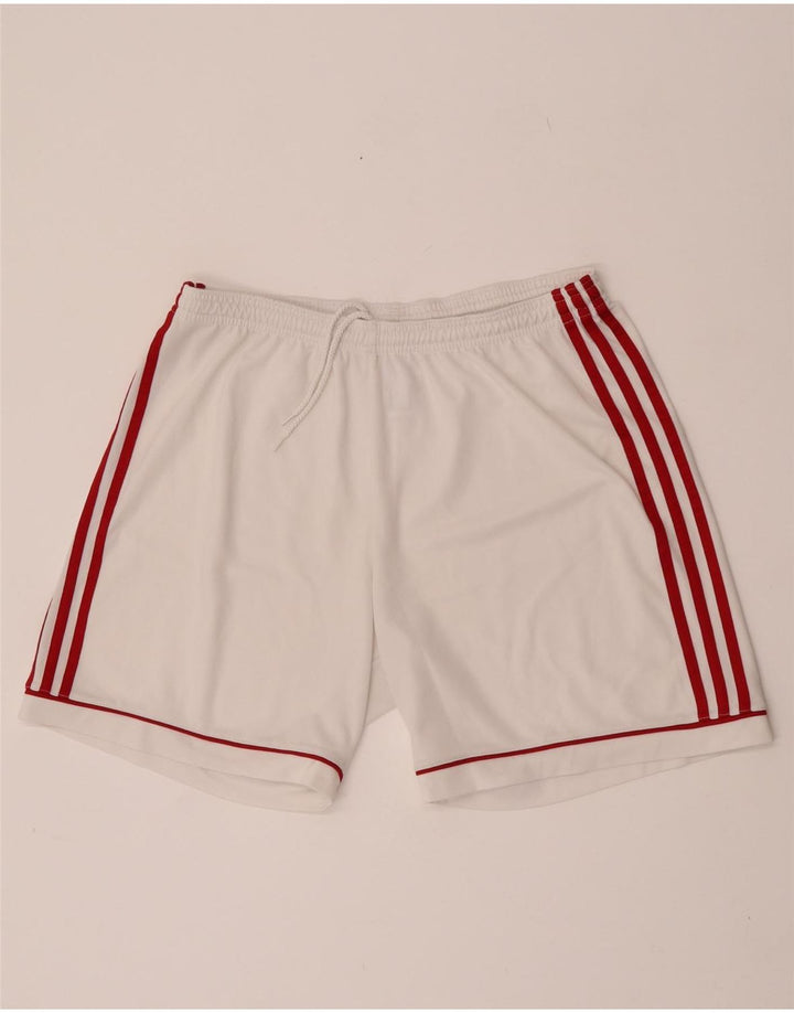 Pantaloni scurți sport pentru bărbați Adidas, mari, alb, din poliester