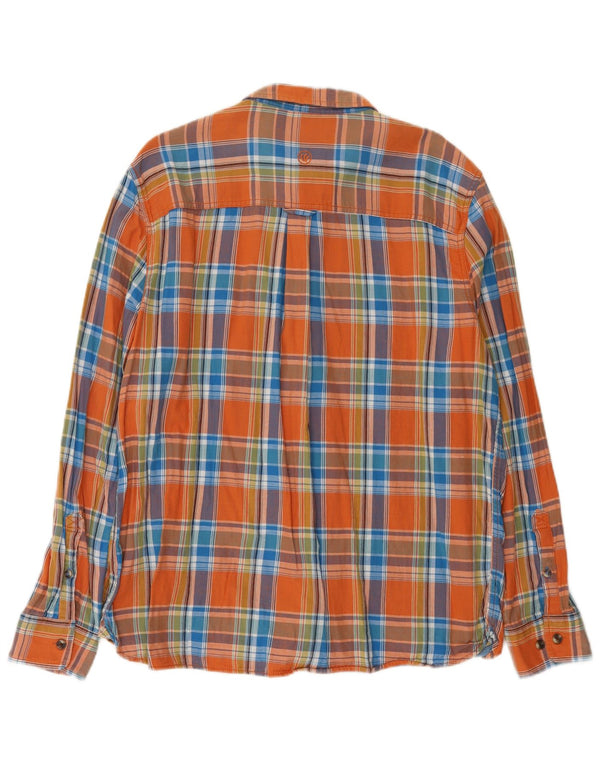 Cămașă de flanel pentru bărbați Fat Face XL Orange Check Bumbac