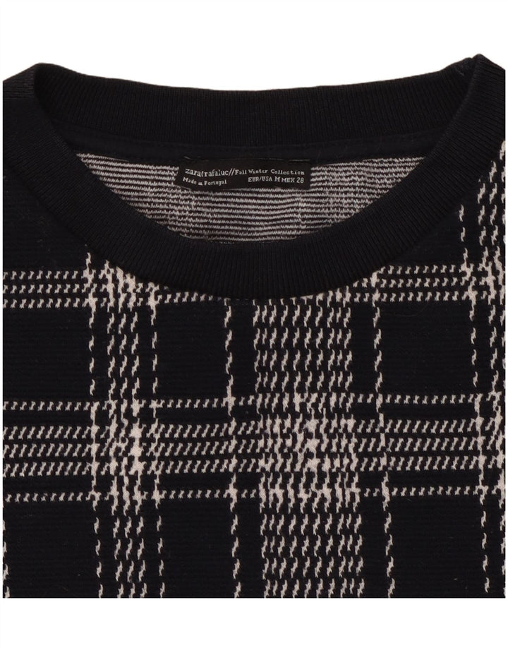 Pulover pentru femei ZARA UK 14 Medium Bleumarin Check