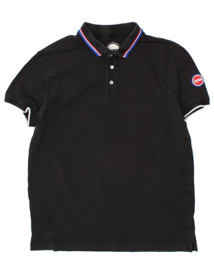 COLMAR Boys Polo Shirt 15-16 Years Large Black Vintage Colmar and Second-Hand Colmar from Messina Hembry 