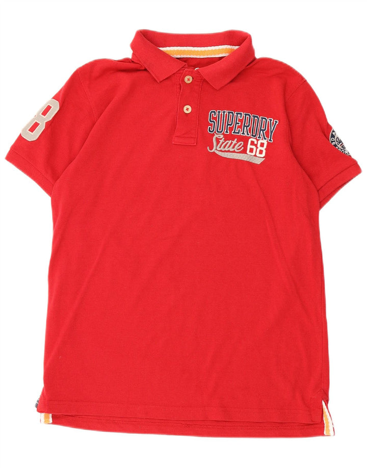 Tricou polo grafic pentru bărbați Superdry, roșu mare