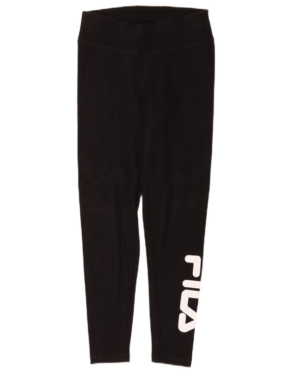 Leggings Graphic Femei Fila UK 10 Small Black