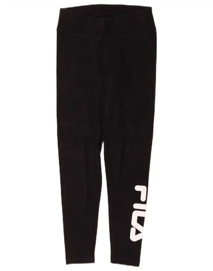 Leggings Graphic Femei Fila UK 10 Small Black