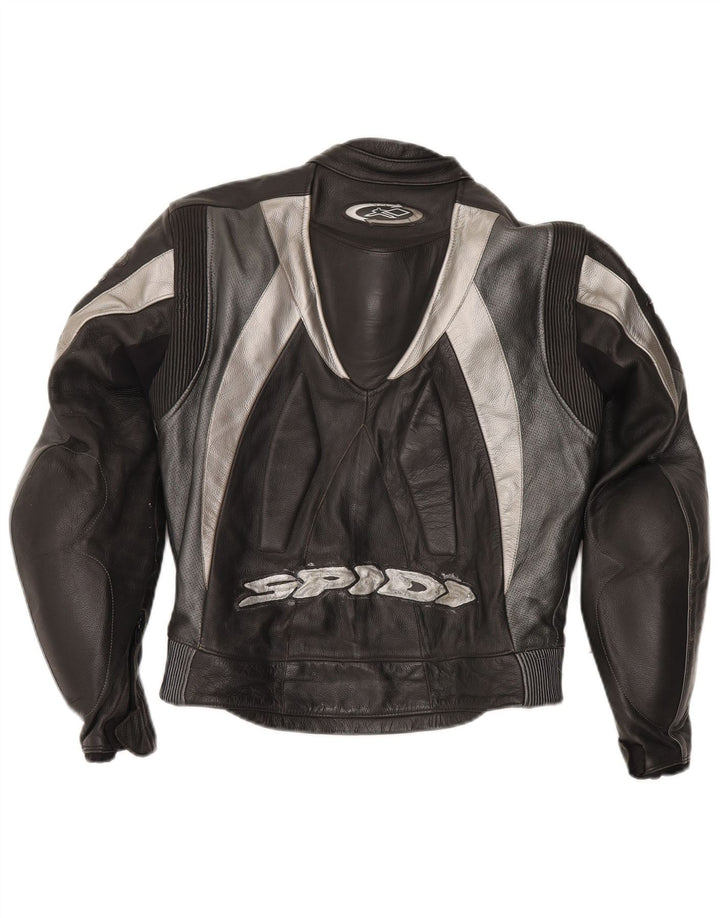 Set 2 Piese Grafica Motociclete Bărbați Spidi Mărimea 48 Piele Neagră Medie