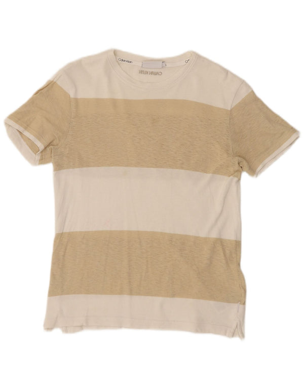 Tricou Calvin Klein pentru bărbați Top XS Bumbac color bloc alb