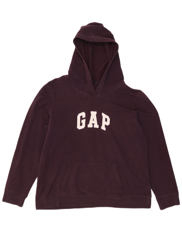 Pulover Gap pentru damă cu hanoră grafică UK 18 XL bumbac burgundă