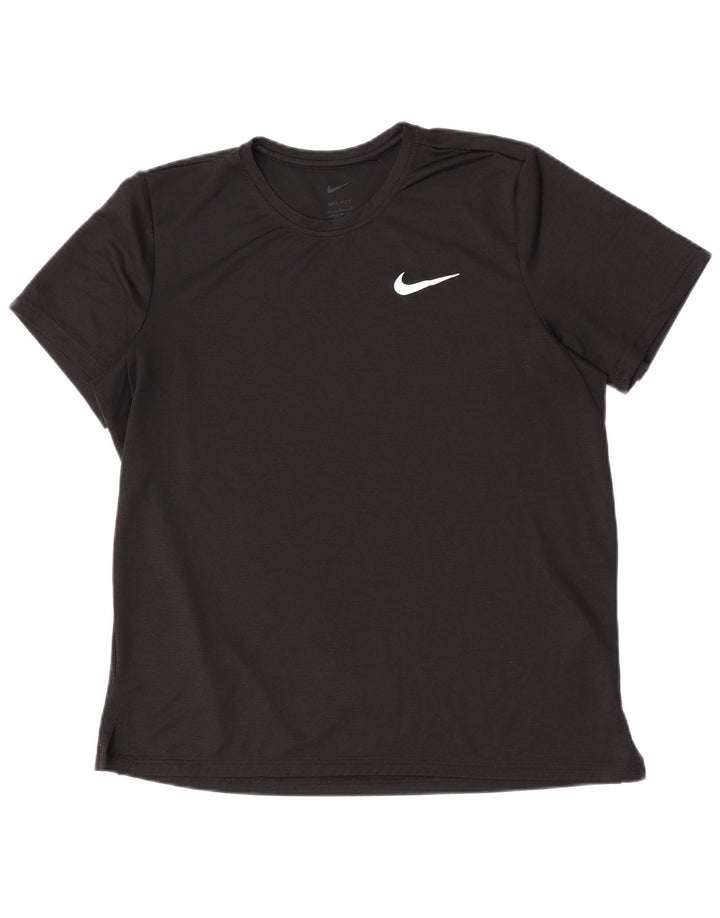 Tricou Nike Dri Fit pentru bărbați Top mare din poliester negru