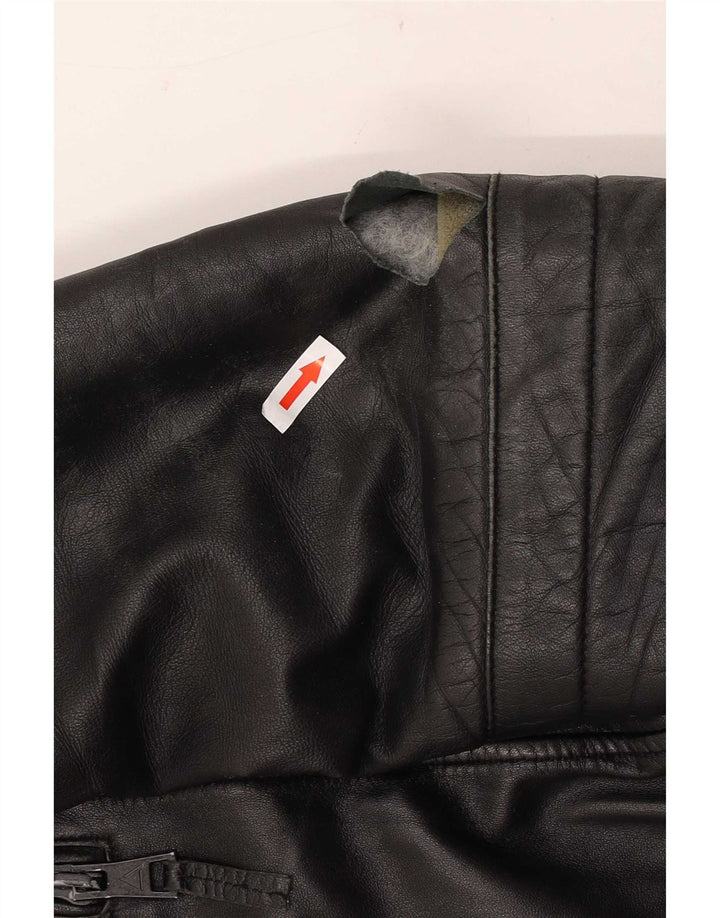 Jachetă motociclist din piele pentru bărbați Infinity UK 40 Large Black