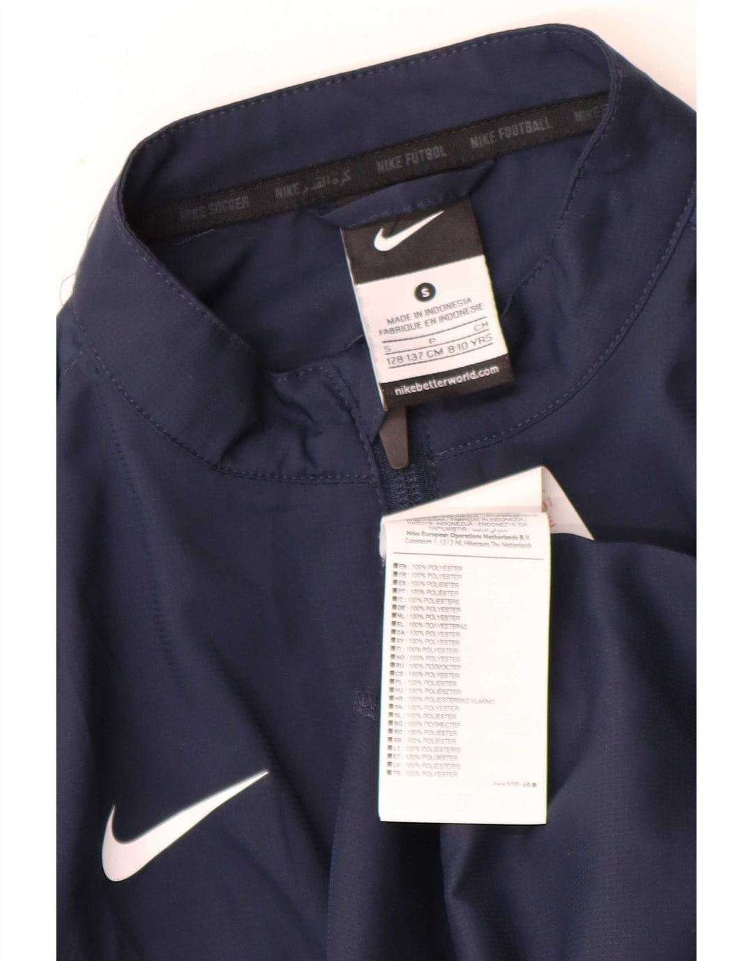 Jachetă de trening pentru băieți Nike 8-9 ani Poliester bleumarin mic