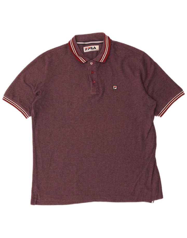 Tricou polo Fila pentru bărbați IT 56 2XL Bordeaux Poliester