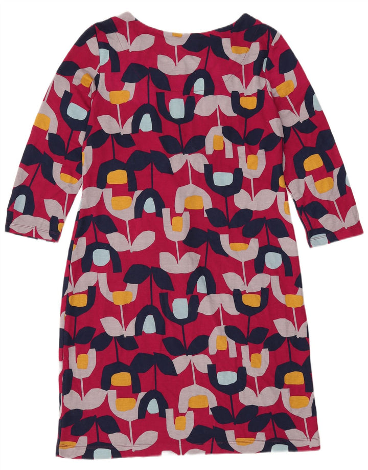 WHITE STUFF Rochie pentru femei cu mâneci 3/4 UK 12 Roz mediu Floral