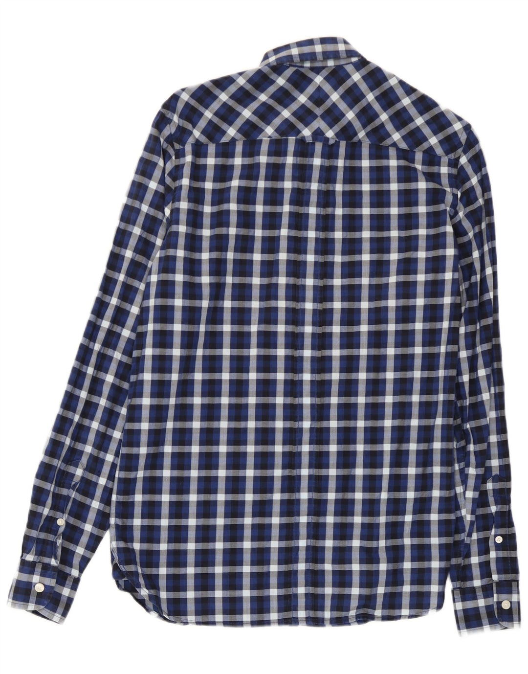 Cămașă pentru bărbați Fred Perry, bumbac cu carouri, albastru bleumarin