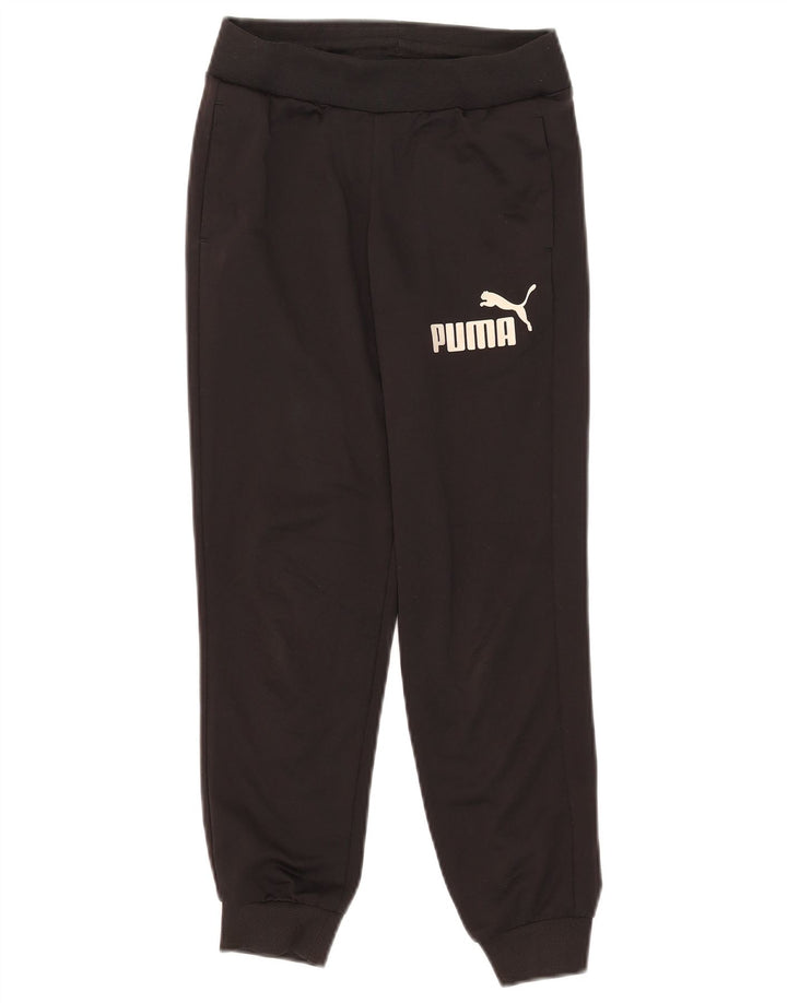 Puma Băieți Pantaloni De Trening Grafic Joggeri 9-10 Ani Poliester Negru