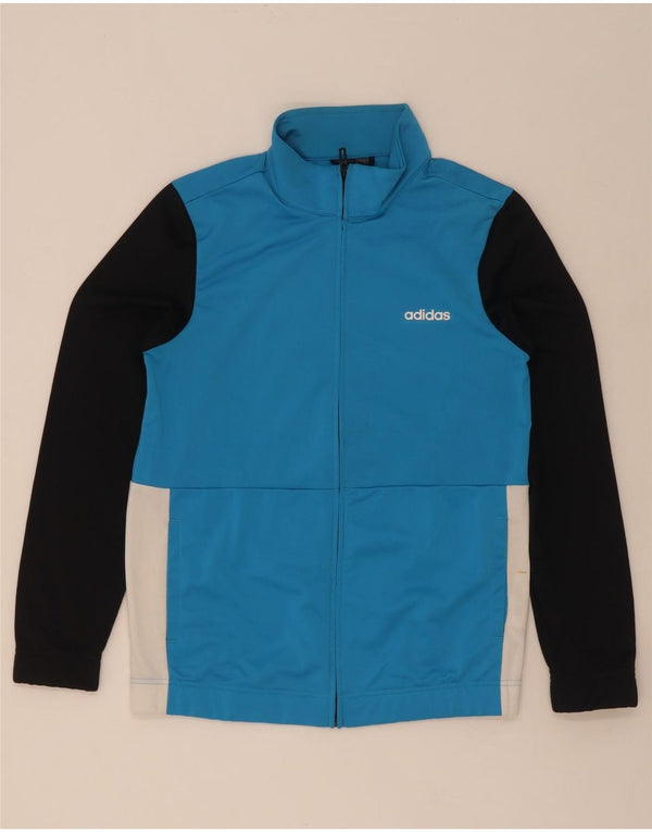 Jachetă de top pentru trening Adidas pentru femei UK 12/14 Medium Blue Colorblock