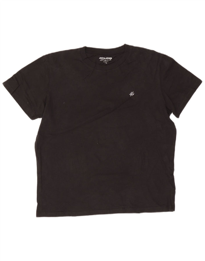 Tricou Jack & Jones pentru bărbați Top mare din bumbac negru