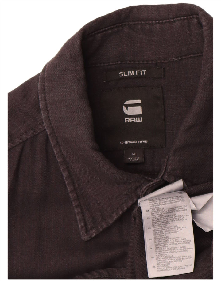Cămașă Slim Fit G-Star pentru bărbați, bumbac gri mediu