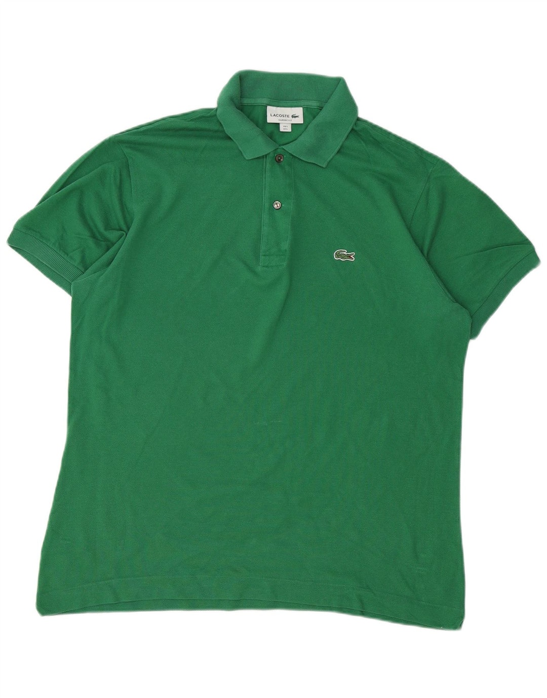 Tricou polo Lacoste Classic Fit pentru bărbați, mărimea 5, bumbac verde mare