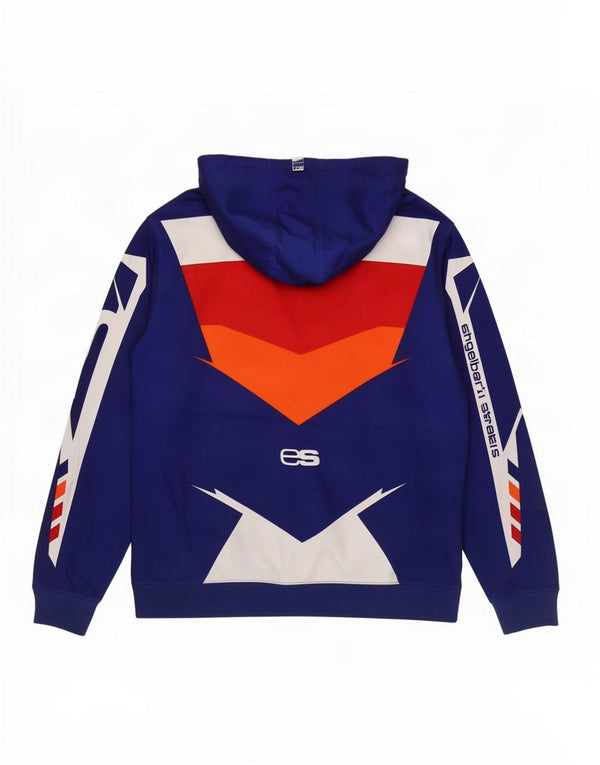 Engelbert Strauss Mens Graphic Tracksuit Top Jacket Large Blue Colourblock
