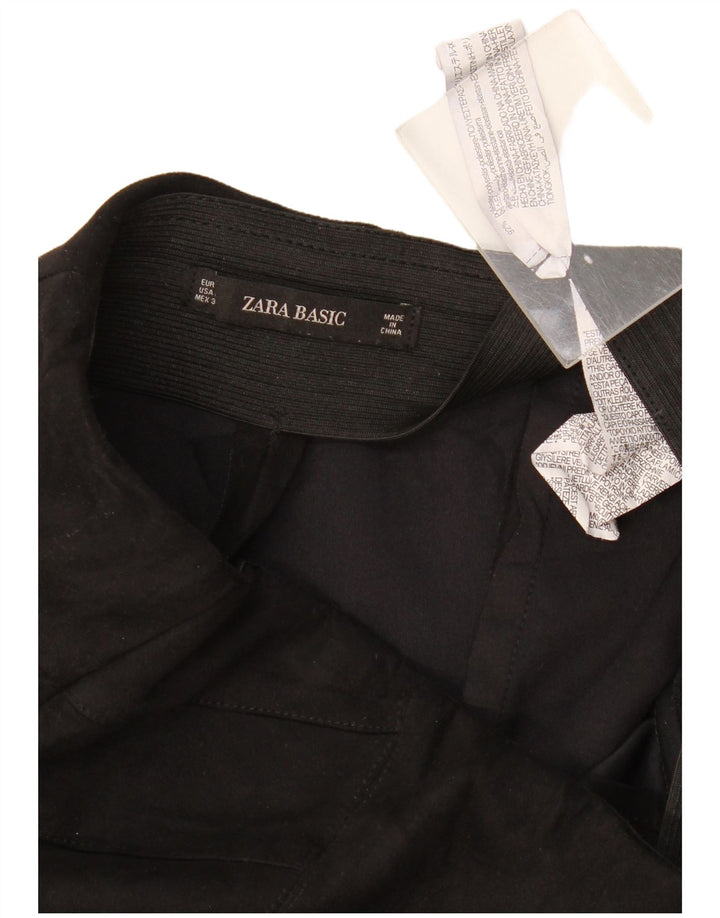 Pantaloni casual slim pentru femei Zara L32 L26 Poliester negru