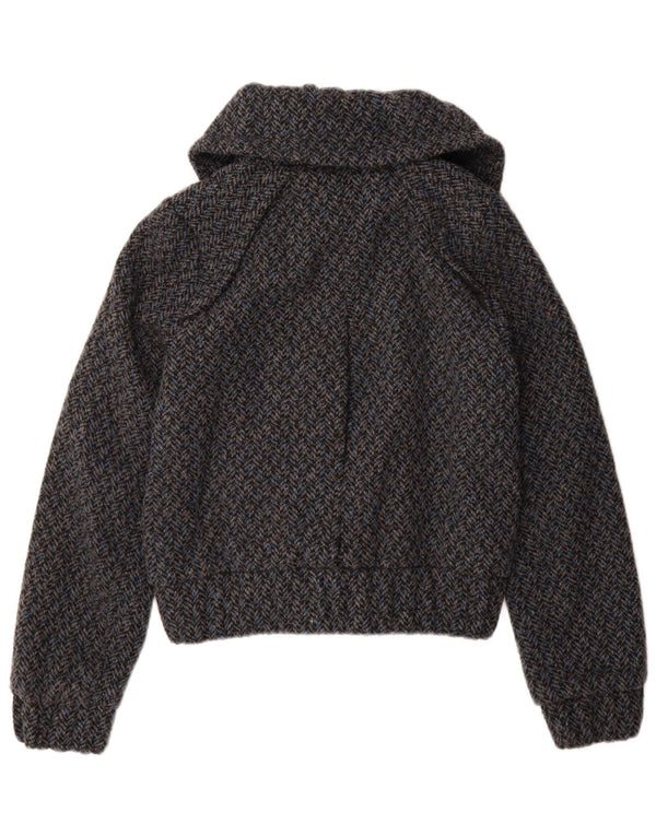Jachetă Bomber Topshop pentru femei UK 10 Small Blue Herringbone Poliester