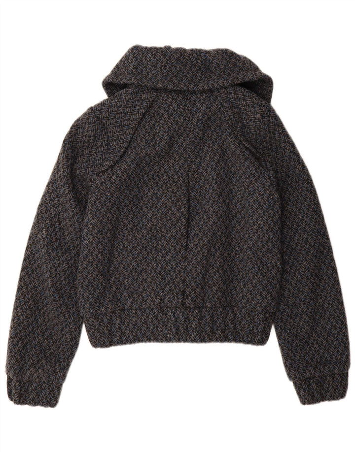 Jachetă Bomber Topshop pentru femei UK 10 Small Blue Herringbone Poliester