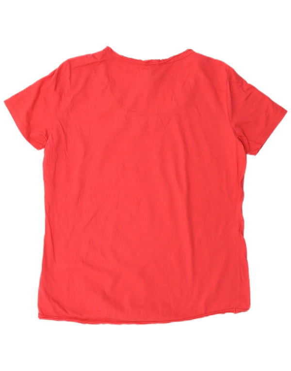 Tricou grafic Desigual pentru femei Top UK 18 XL Bumbac roșu