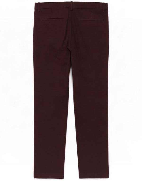 Pantaloni chino pentru bărbați Marks & Spencer Slim Fit L34 L29 Bumbac Burgundy