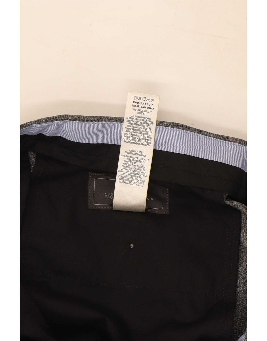 Marks & Spencer pentru bărbați W34 L31 poliester gri