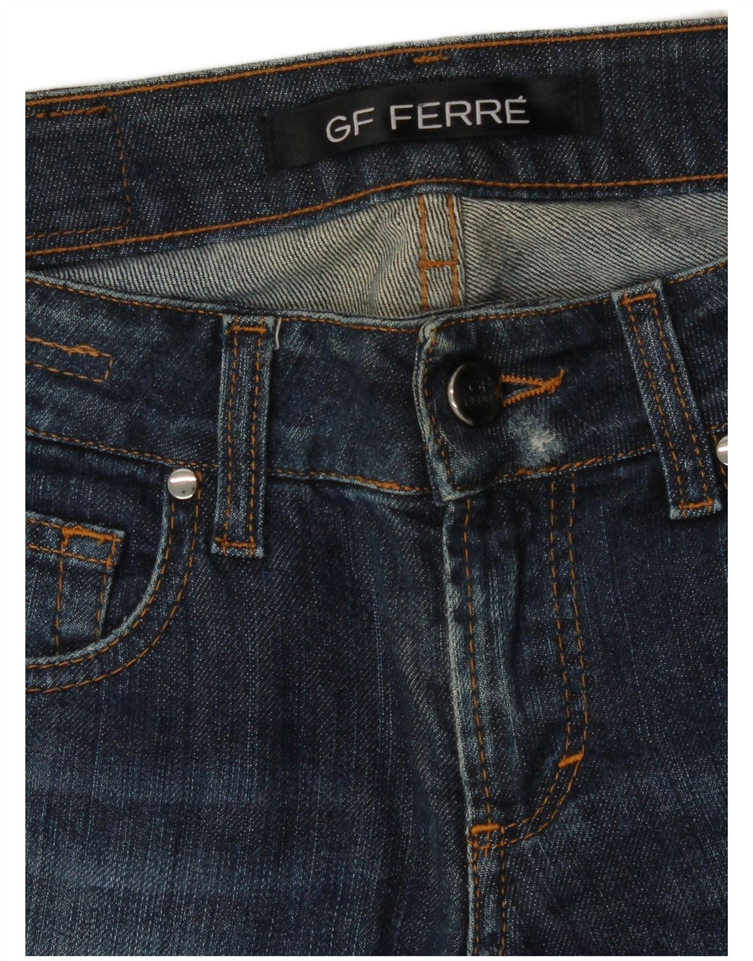 Blugi subțiri GF Ferre pentru femei cu talie joasă W30 L33 albastru