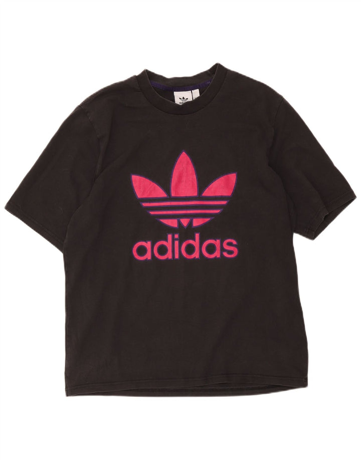 Tricou grafic Adidas pentru bărbați Top mediu negru bumbac
