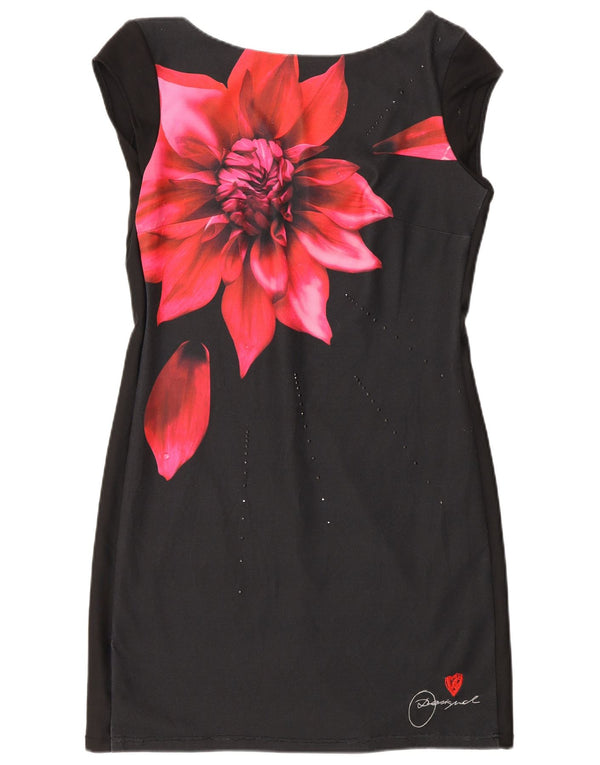 Rochie teacă pentru femei Desigual UK 12 Medium Black Floral