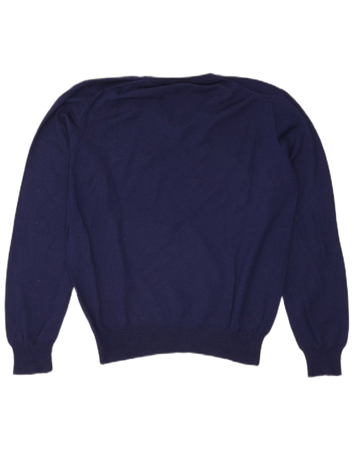Pulover Brooksfield pentru bărbați, cu decolteu în V, IT 46 Small Blue Marine Lână