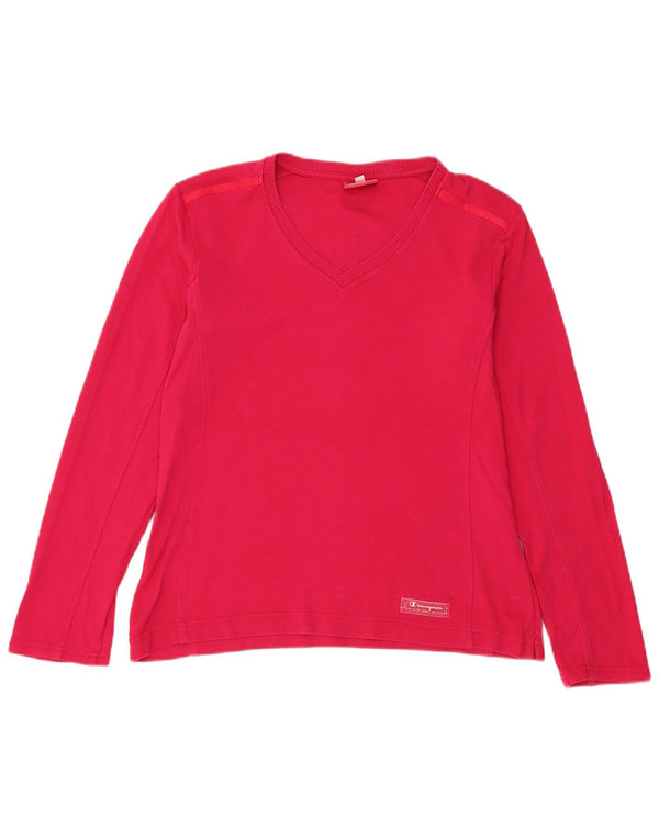 Champion pentru femei Easy Fit Top cu mânecă lungă UK 16, mare, roz, bumbac