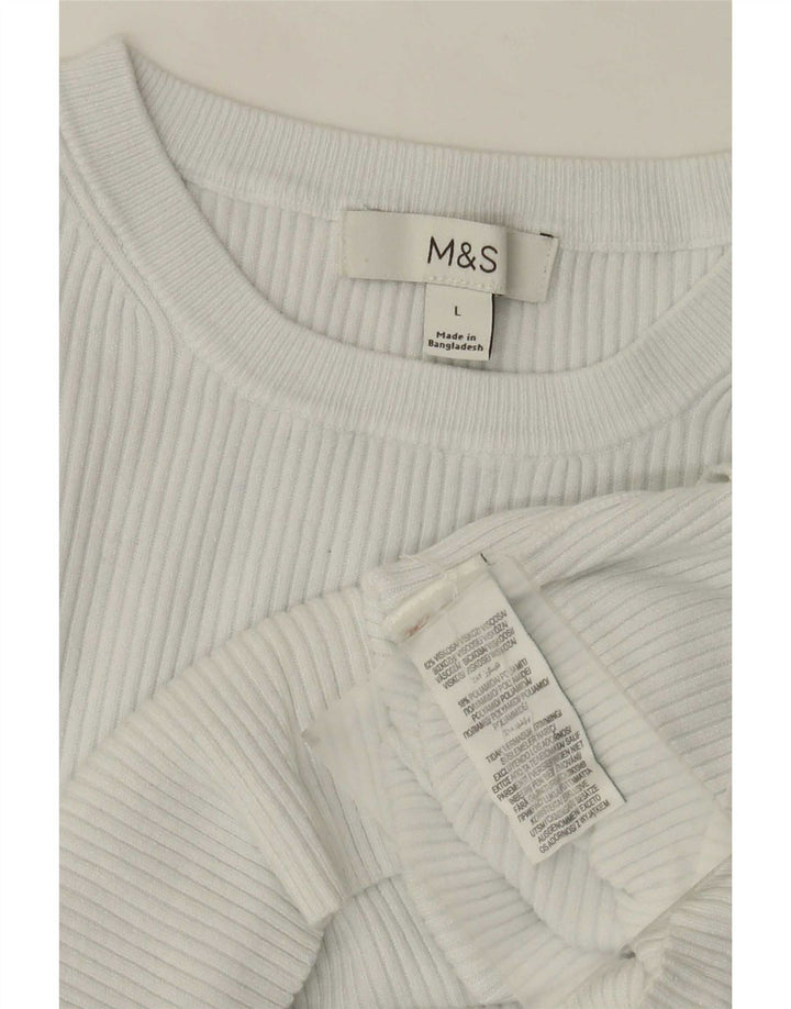 Tricou pentru femei Marks & Spencer Top UK 14 Large White Viscose
