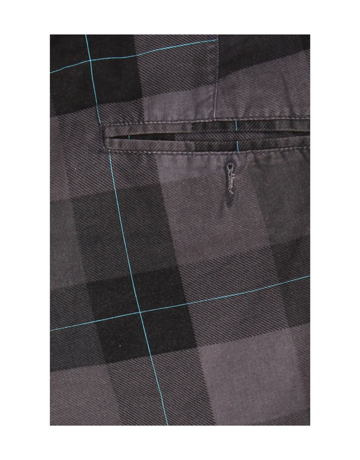 Pantaloni scurți chino pentru bărbați Sneaker Freak XS W29, bumbac cu carouri gri