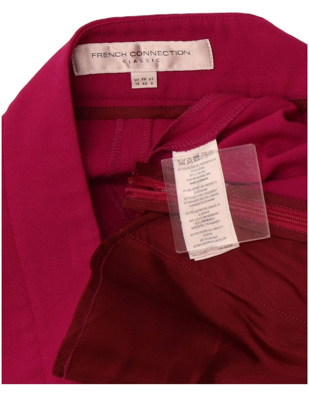 FRENCH CONNECTION Pantaloni casual pentru femei UK 12 Medium W32 L26 Roz