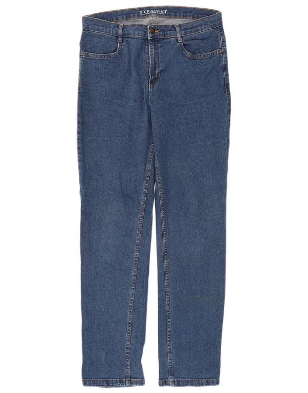 Blugi drepti pentru femei Marks & Spencer UK 12 Medium L30 L30 Bumbac albastru