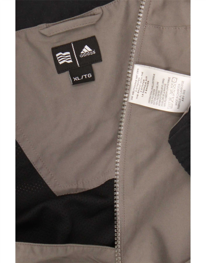 Trening pentru bărbați Adidas, cu fermoar, cu gât, XL, poliester color bloc