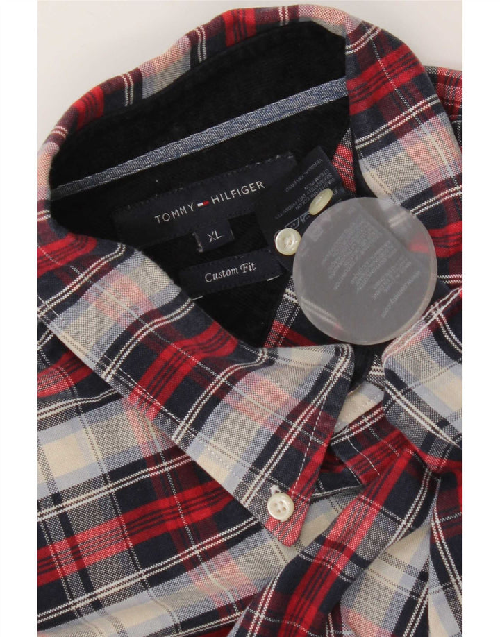 Cămașă personalizată pentru bărbați Tommy Hilfiger XL, bumbac cu carouri multicolore