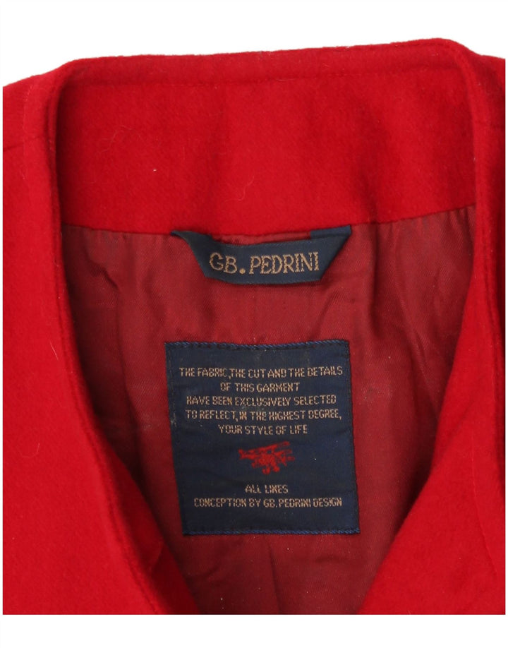 GB.PEDRINI Jachetă Blazer pentru femei cu 4 nasturi UK 12 Medium Red