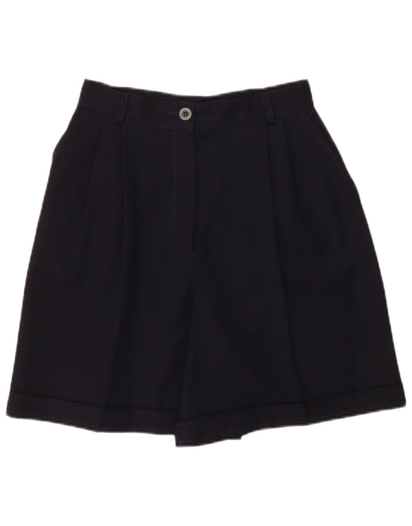 Pantaloni scurți chino vintage cu talie înaltă pentru femei IT 44 Medium W26 Lână neagră