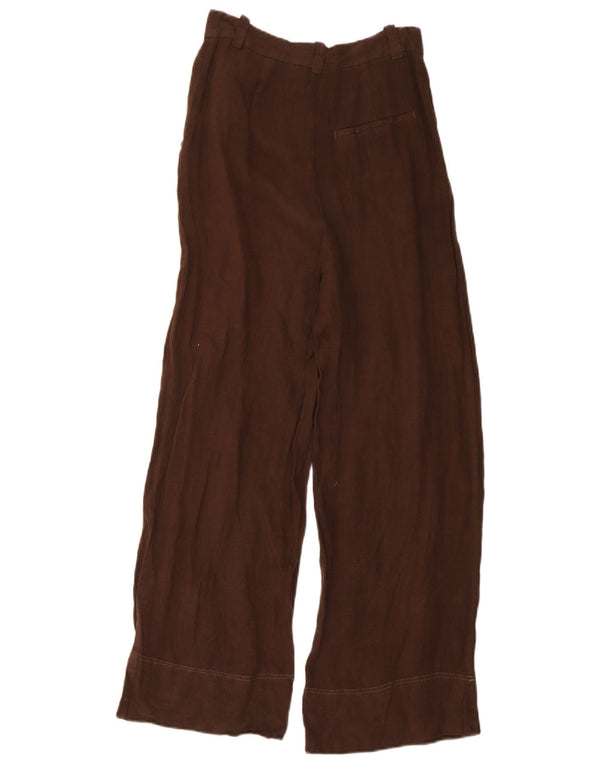 Pantaloni chino pentru femei cu talie înaltă Zara XS L24 L30 Maro in