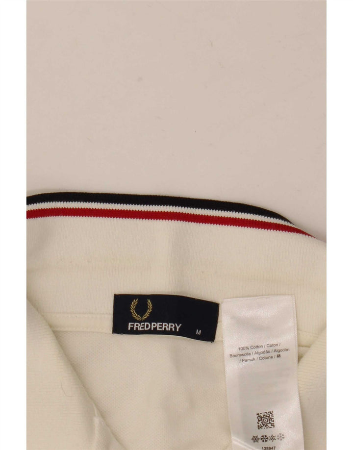 Cămașă polo Fred Perry pentru bărbați, bumbac alb mediu