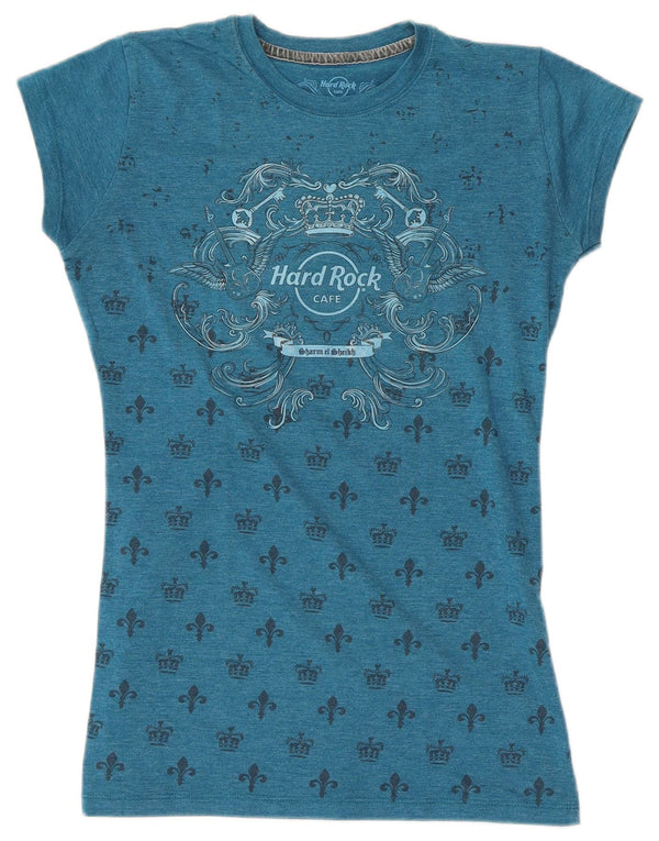 Hard Rock Cafe pentru femei Sharm El Sheikh Tricou grafic Top UK 12 Medium Blue