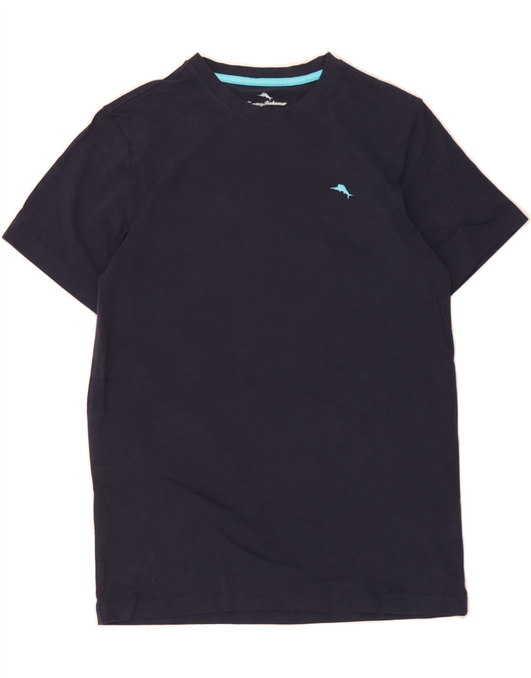 TOMMY BAHAMA Mens T-Shirt Top Small Navy Blue Cotton Vintage Tommy Bahama and Second-Hand Tommy Bahama from Messina Hembry 
