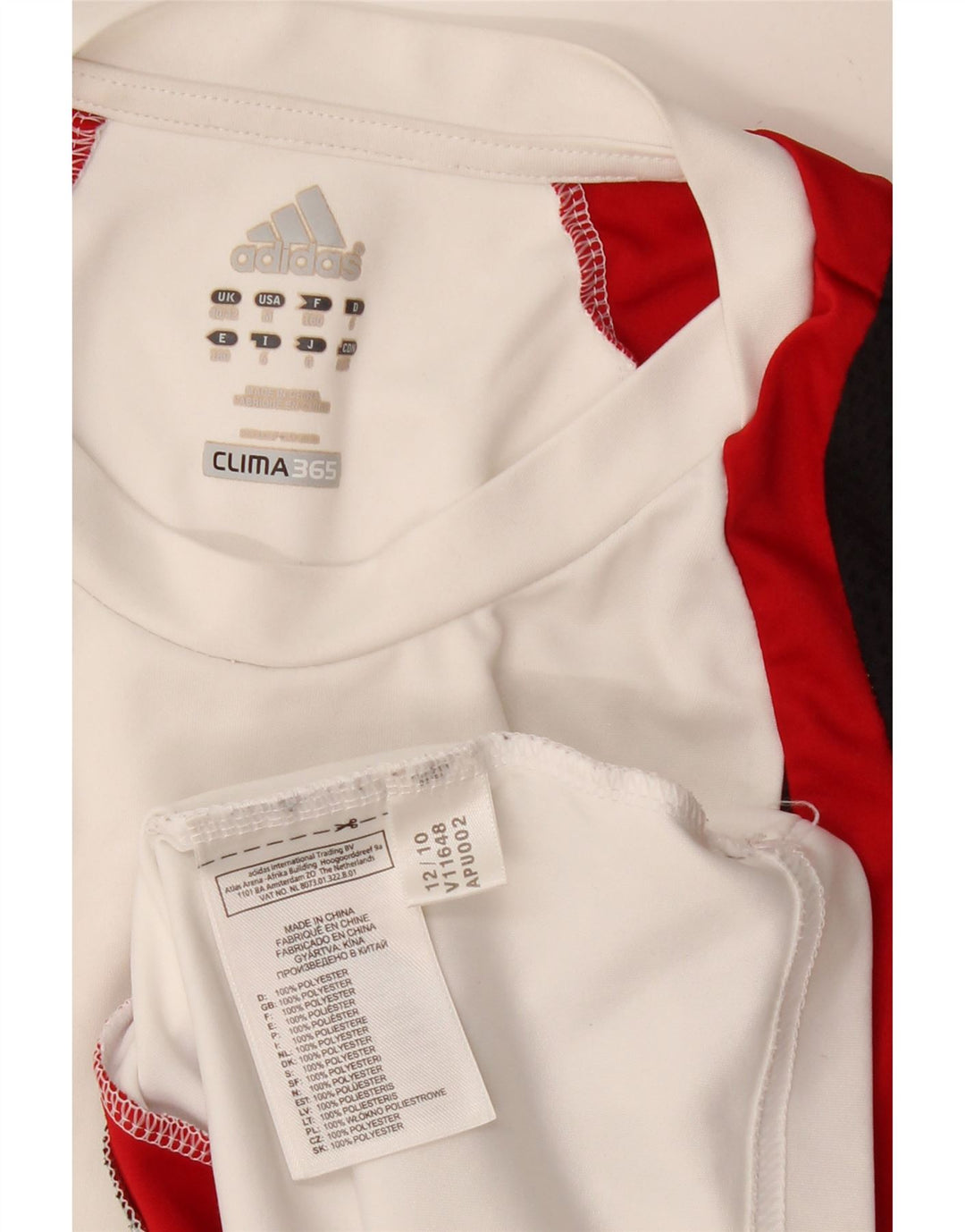 Tricou ADIDAS Clima 365 pentru bărbați, Marea Britanie 40/42, mediu alb, bloc de culoare
