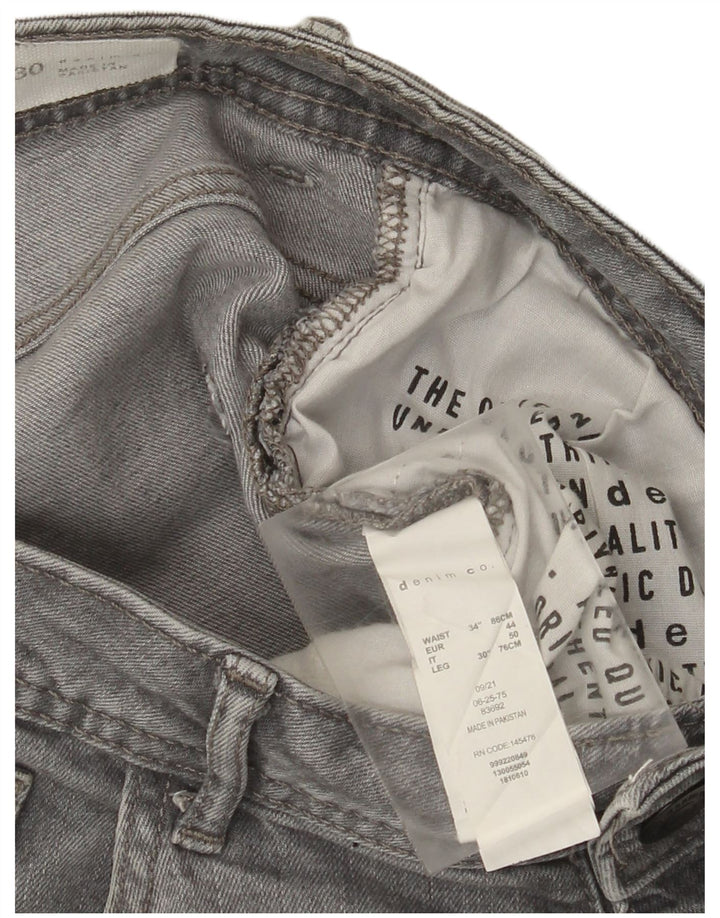 Blugi slim pentru bărbați Denim & Co W34 L30 bumbac gri